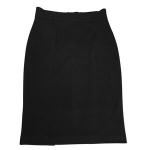 Tobias Women's Pencil Skirt Black High Waist Midi Button Back Office Size 10